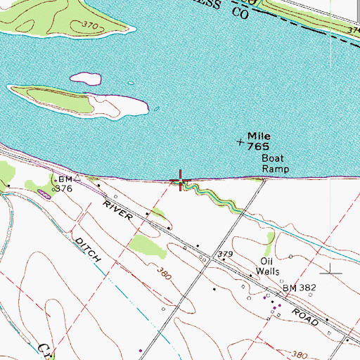 Topographic Map of Cowhide Slough, KY