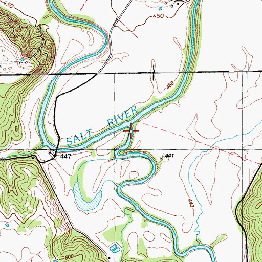 Topographic Map of Cox Creek, KY