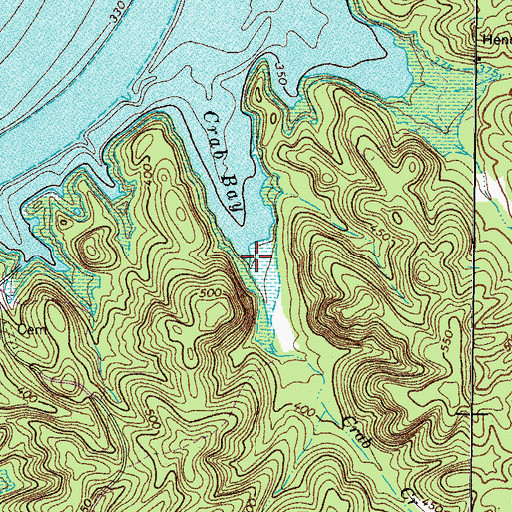 Topographic Map of Crab Creek, KY