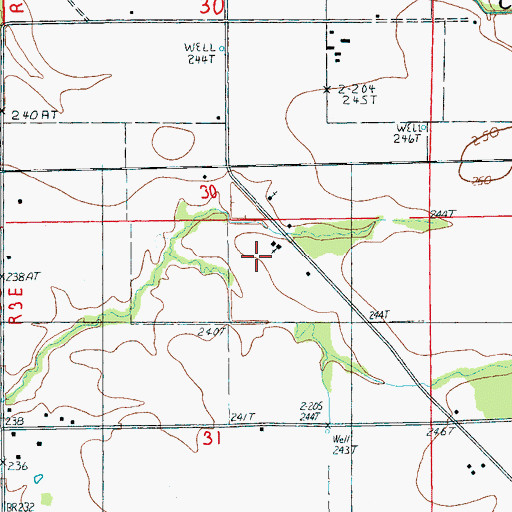 Topographic Map of Feltner Church, AR