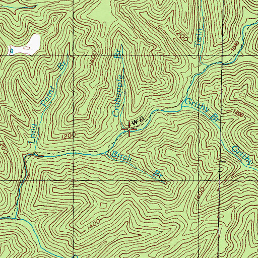 Topographic Map of Crabapple Branch, KY