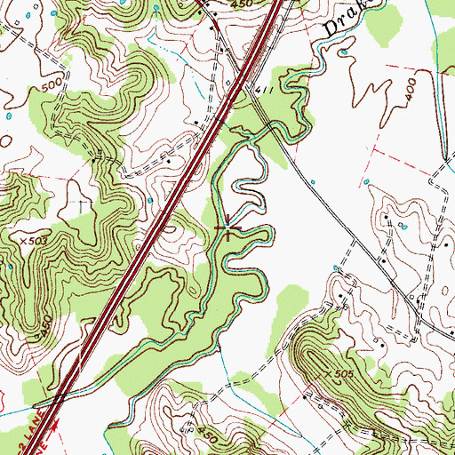 Topographic Map of Craborchard Creek, KY