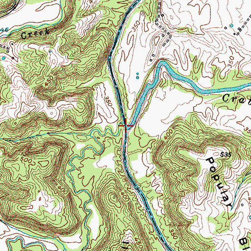 Topographic Map of Craborchard Creek, KY