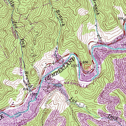 Topographic Map of Craiger Branch, KY