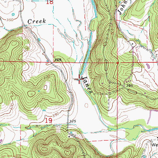 Topographic Map of Ferguson Creek, AR
