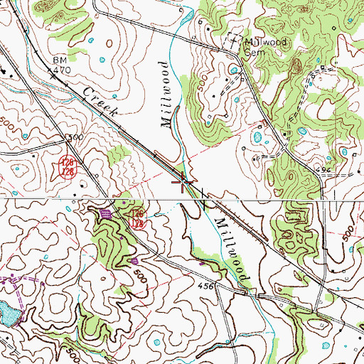 Topographic Map of Craven Creek, KY