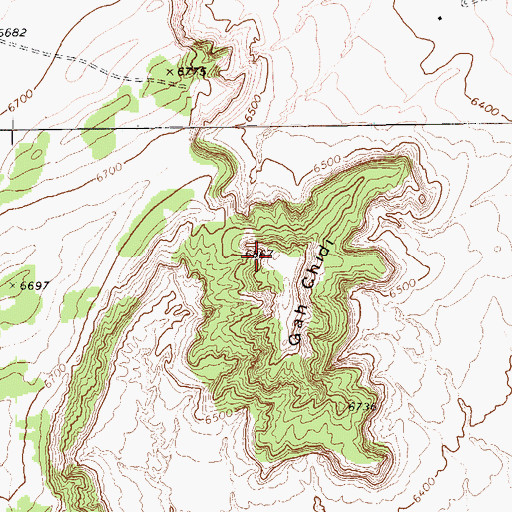 Topographic Map of Gah Chidi, AZ
