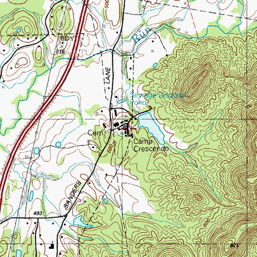 Topographic Map of Crescendo Camp, KY