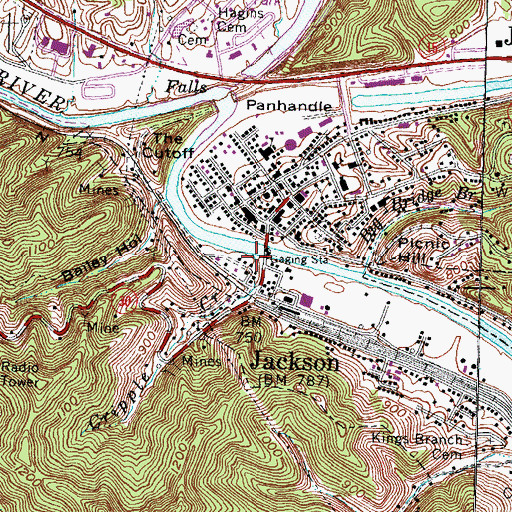 Topographic Map of Cripple Creek, KY