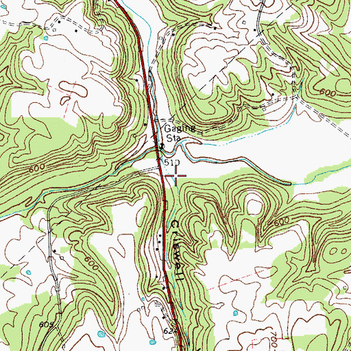 Topographic Map of Criswell Hollow, KY