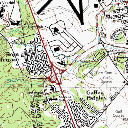 Topographic Map of Crittenberger School, KY