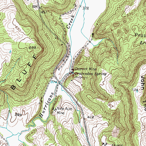 Topographic Map of Crittenden Spring, KY