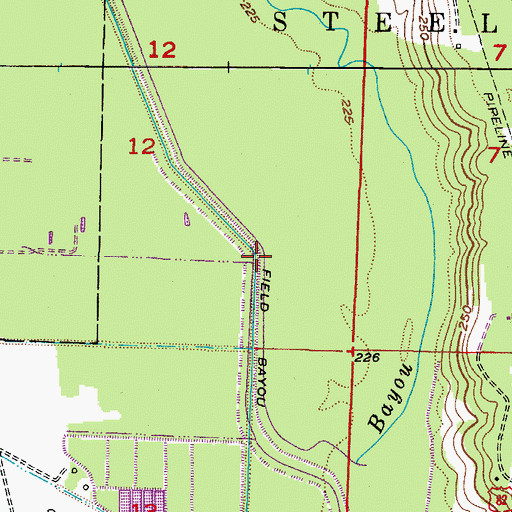 Topographic Map of Field Bayou Ditch, AR