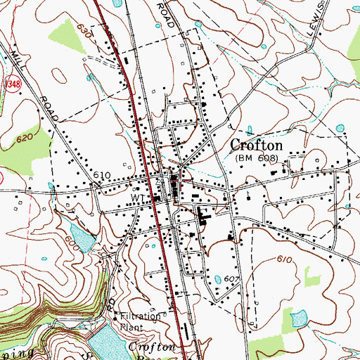 Topographic Map of Crofton, KY