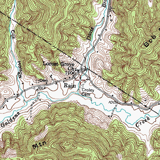 Topographic Map of Croley Cemetery, KY