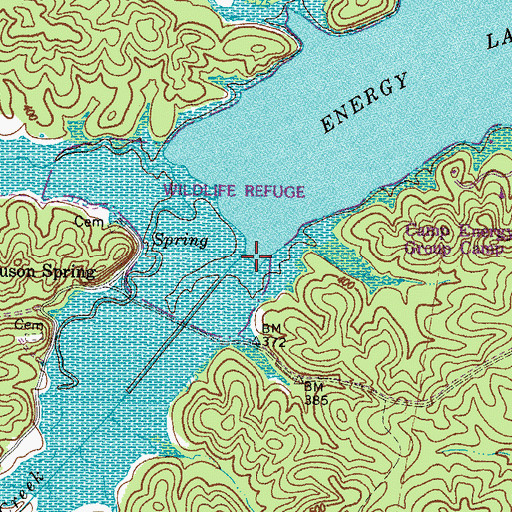 Topographic Map of Crooked Creek, KY