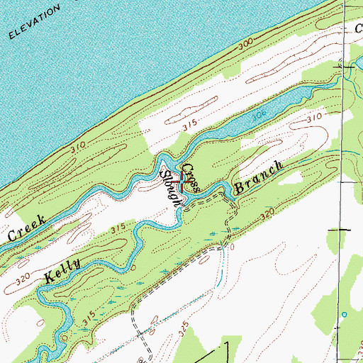 Topographic Map of Cross Slough, KY