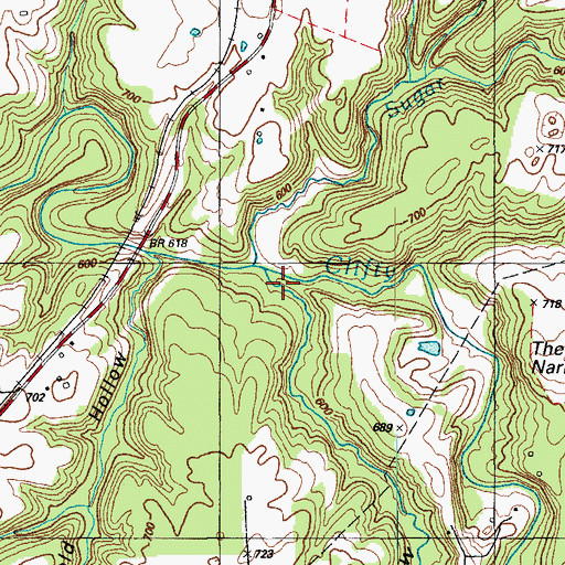 Topographic Map of Crow Hollow, KY