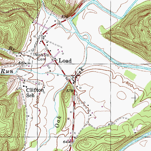 Topographic Map of Cub Run, KY