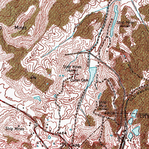 Topographic Map of Cullen Cemetery, KY