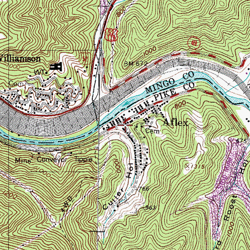 Topographic Map of Culler Hollow, KY