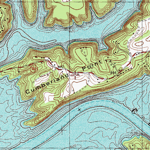 Topographic Map of Cumberland Point, KY