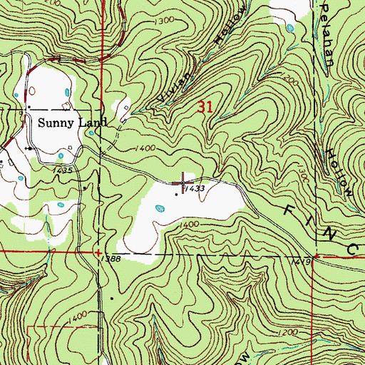 Topographic Map of Finch Mountain, AR