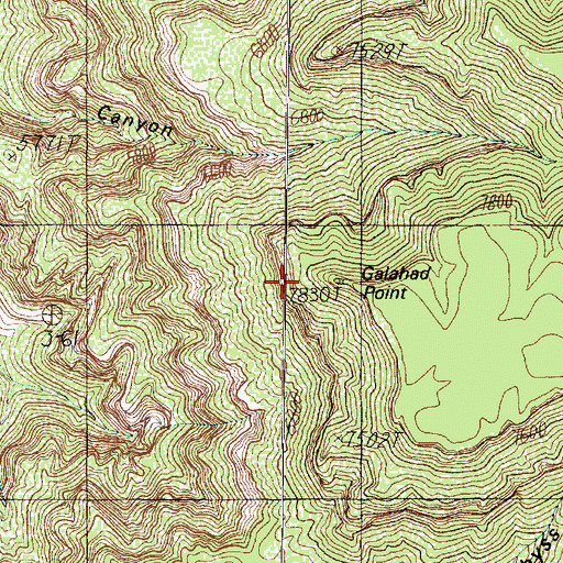 Topographic Map of Galahad Point, AZ