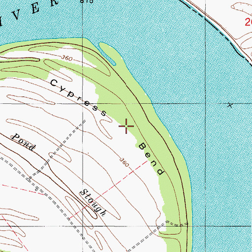 Topographic Map of Cypress Bend, KY