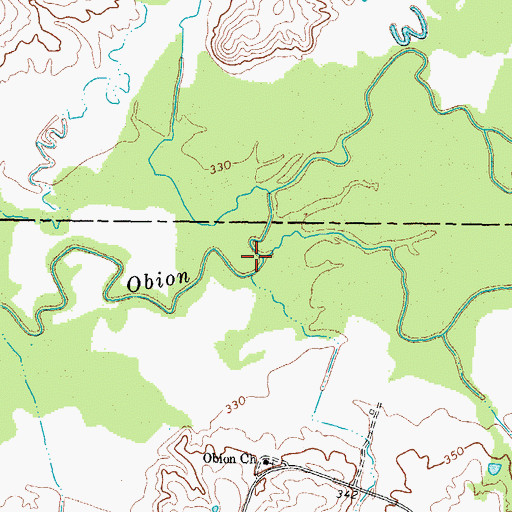 Topographic Map of Cypress Creek, KY