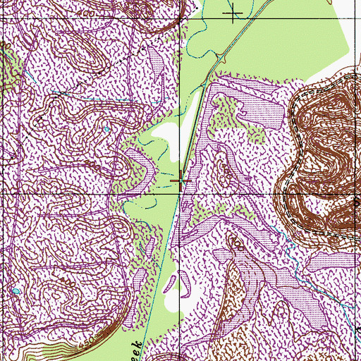 Topographic Map of Daniel Run, KY