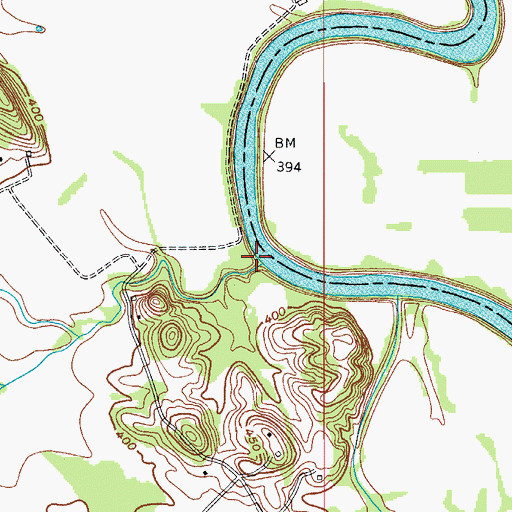 Topographic Map of Daniels Branch, KY