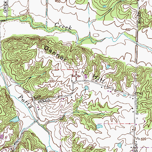 Topographic Map of Danner Hill, KY