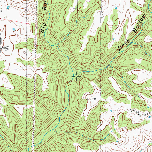 Topographic Map of Dark Hollow Branch, KY