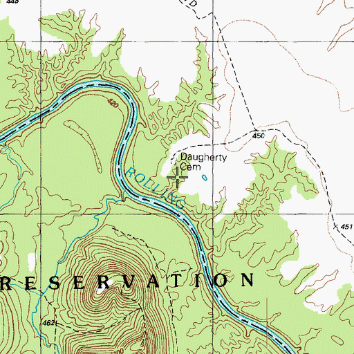 Topographic Map of Daugherty Cemetery, KY