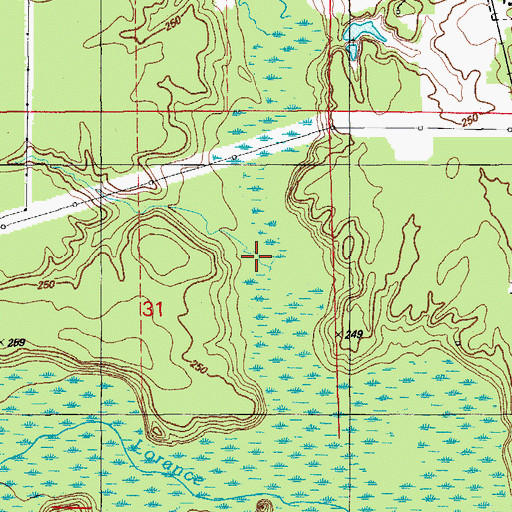 Topographic Map of Fish Creek, AR