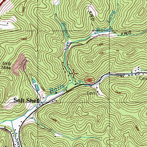 Topographic Map of Dave Conley School, KY