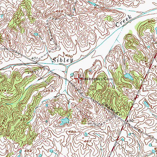 Topographic Map of Davenport Cemetery, KY