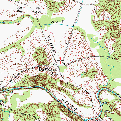 Topographic Map of Davidson Station, KY