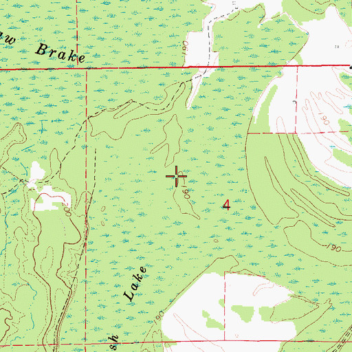 Topographic Map of Fish Lake, AR