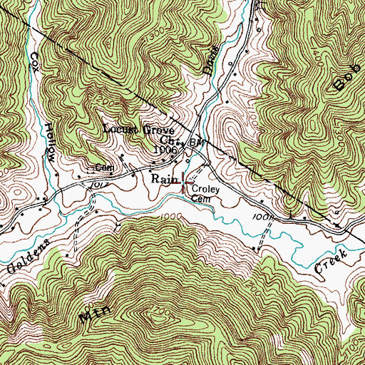 Topographic Map of Davis Branch, KY