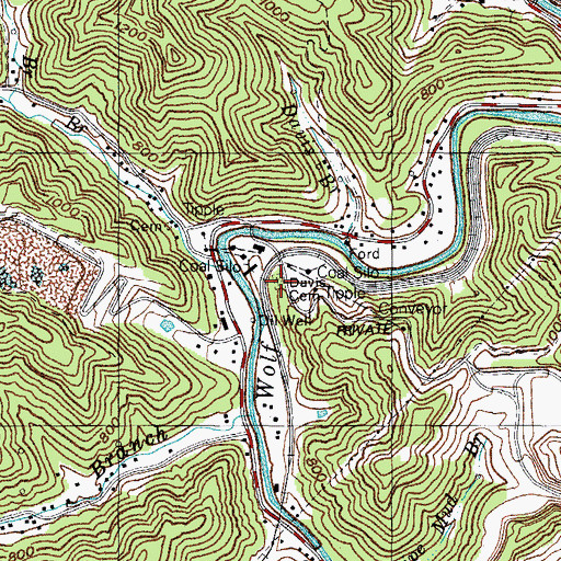 Topographic Map of Davis Cemetery, KY