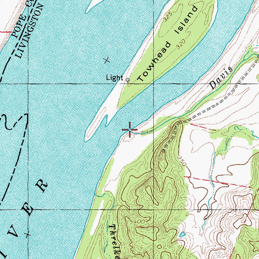 Topographic Map of Davis Creek, KY