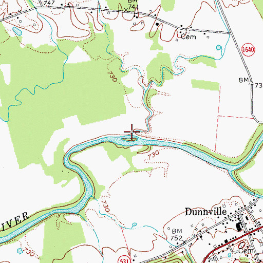 Topographic Map of Dawson Creek, KY