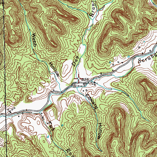 Topographic Map of Day Branch, KY