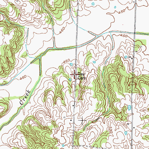 Topographic Map of Day Cemetery, KY