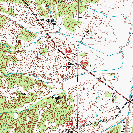 Topographic Map of Day Cemetery, KY