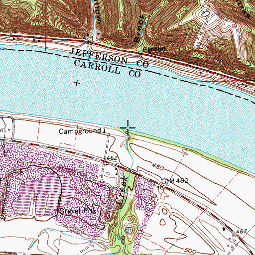 Topographic Map of DeWeese Creek, KY