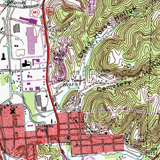 Topographic Map of Dead Horse Hollow, KY