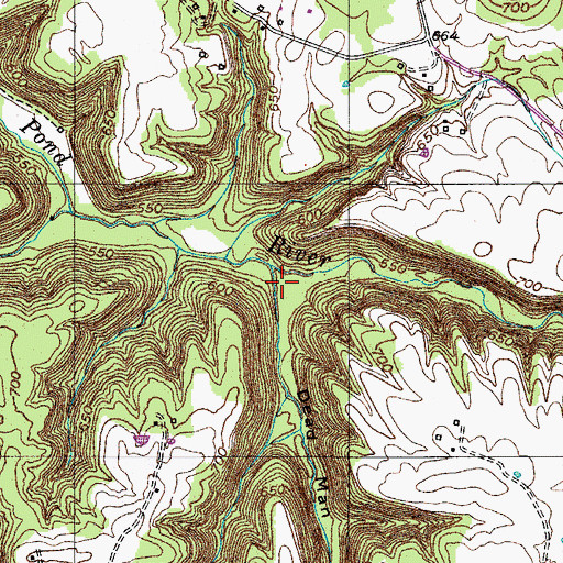 Topographic Map of Dead Man Hollow, KY